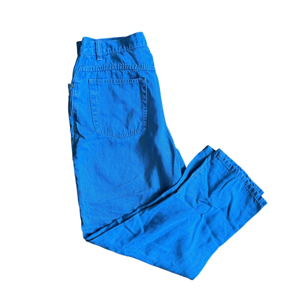 Pendleton Originals Blue Tencel High Waisted Pants Womens 12 Petite Vintage